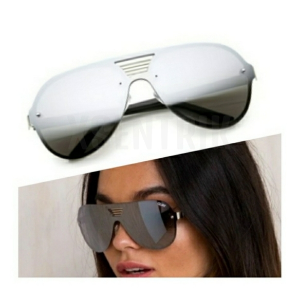 QUAY AUSTRALIA SHOWTIME SUNGLASSES SILVER - Picture 15 of 15